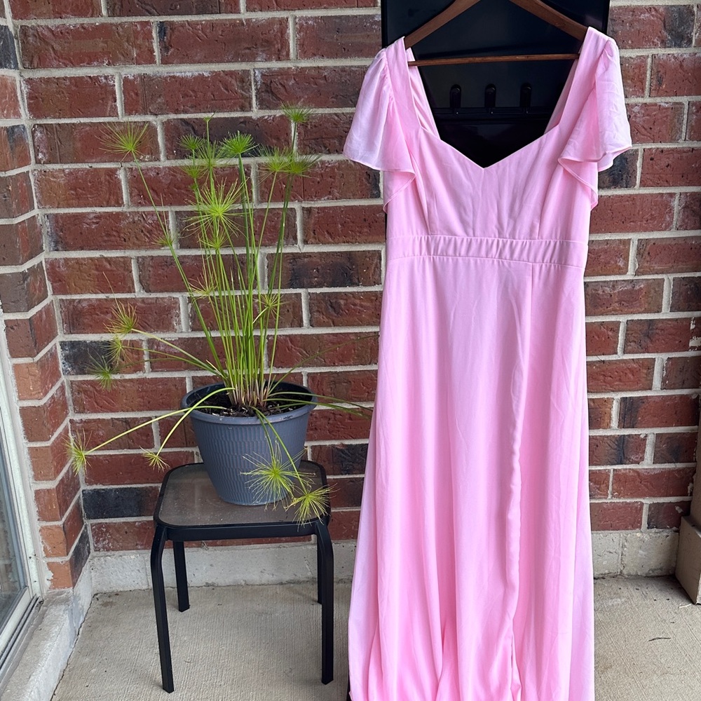 Lulu's Soft Pink Maxi Dress